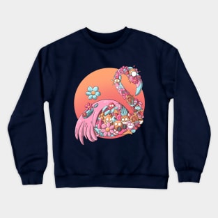 Flamingo Doodles Crewneck Sweatshirt